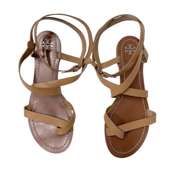Tory Burch Brown Gladiator Strappy Sandals Size 9.5 - Picture 1 of 12